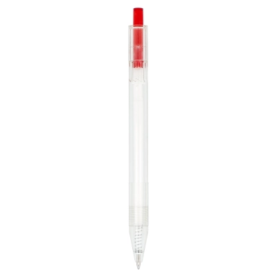 Długopis R-PET kolor transparentny / czerwony (LT80562-N0421)