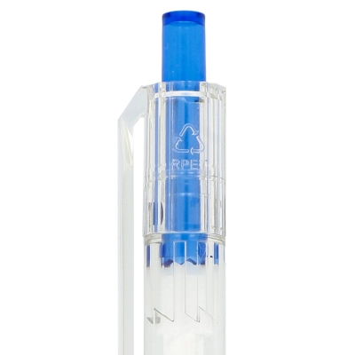 Długopis R-PET kolor transparentny / niebieski (LT80562-N0411)