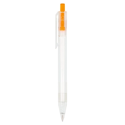 Długopis R-PET kolor transparentny / pomarańczowy (LT80562-N0426)