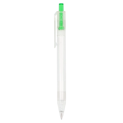 Długopis R-PET kolor transparentny / zielony (LT80562-N0431)