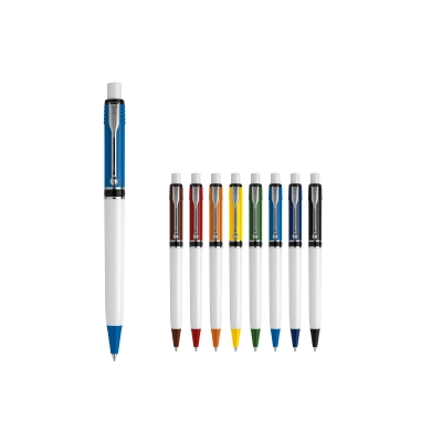Długopis Raja Colour nieprzezroczysty kolor pomarańczowy / biały (LT87530-N2601)