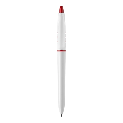 Długopis S30 nieprzezroczysty kolor biały / czerwony (LT80920-N0121)