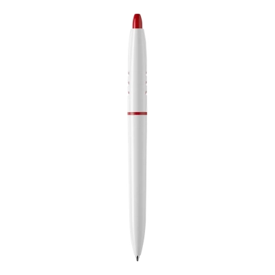 Długopis S30 nieprzezroczysty kolor biały / czerwony (LT80920-N0121)