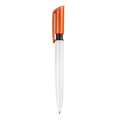 Długopis S40 Colour nieprzezroczysty kolor biały / pomarańczowy (LT87545-N0126)