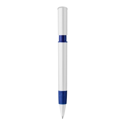 Długopis S40 Grip nieprzezroczysty kolor biały / ciemnoniebieski (LT87544-N0110)