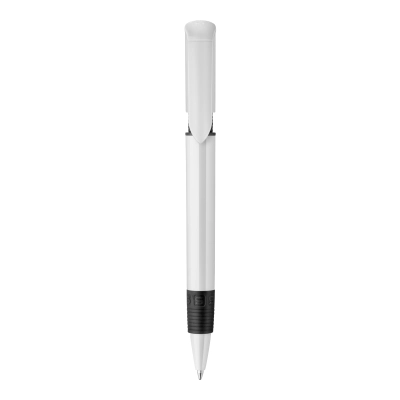 Długopis S40 Grip nieprzezroczysty kolor biały / czarny (LT87544-N0102)