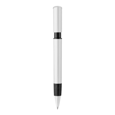 Długopis S40 Grip nieprzezroczysty kolor biały / czarny (LT87544-N0102)