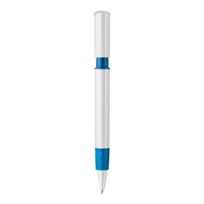 Długopis S40 Grip nieprzezroczysty kolor biały / niebieski (LT87544-N0111)