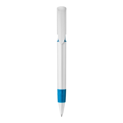 Długopis S40 Grip nieprzezroczysty kolor biały / niebieski (LT87544-N0111)