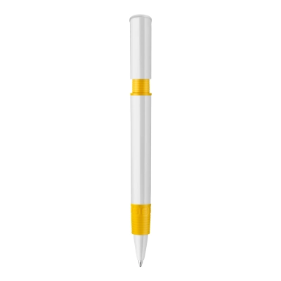 Długopis S40 Grip nieprzezroczysty kolor biały / żółty (LT87544-N0141)