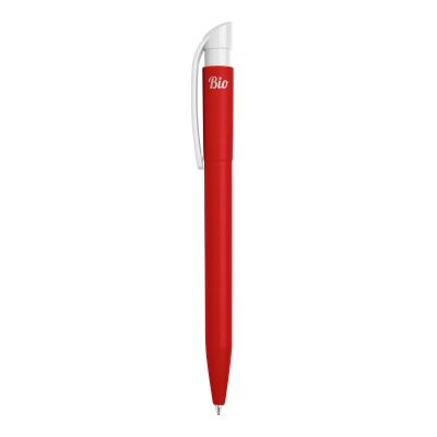 Długopis S45 Bio nieprzezroczysty kolor czerwony / biały (LT87555-N2101)
