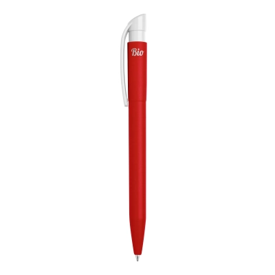 Długopis S45 Bio nieprzezroczysty kolor czerwony / biały (LT87555-N2101)