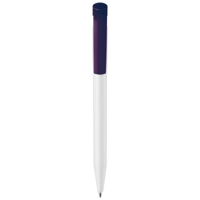 Długopis S45 nieprzezroczysty kolor biały / purpurowy (LT87771-N0172)