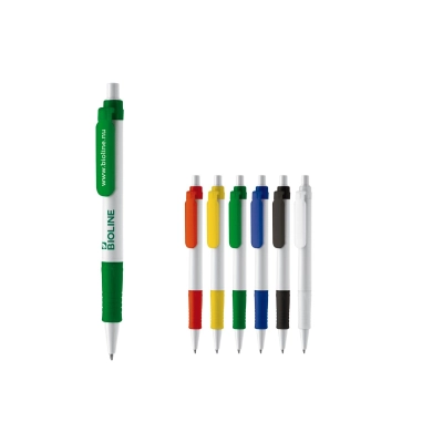 Długopis Vegetal Pen jednolity kolor biały / zielony (LT87541-N0131)