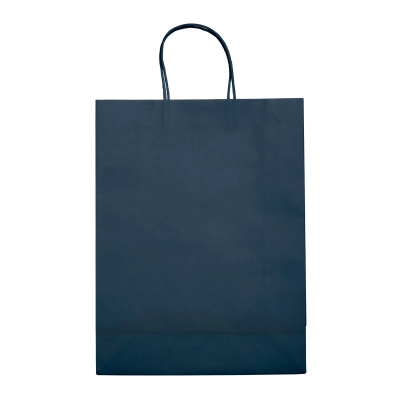 Duża Papierowa Torba Eco 120g/m² kolor ciemnoniebieski (LT91718-N0010)