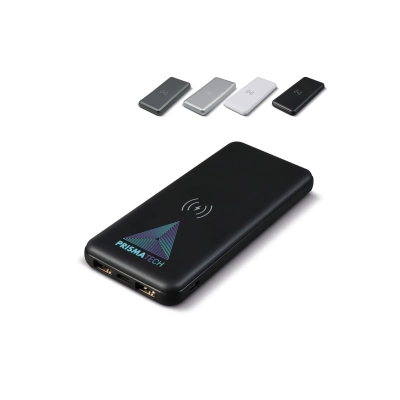 Elite Powerbank z bezprzewodową ładowarką 8000mAh kolor stalowoszary (LT95096-N0035)