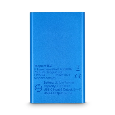 Enera Powerbank USB-C 4000 mAh R-AL kolor jasnoniebieski (LT95514-N0012)