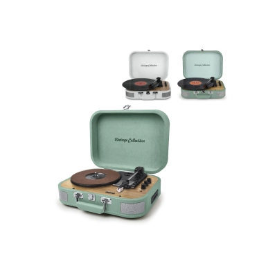 Gramofon Muse vintage Bluetooth i port AUX 2x5W kolor jasnozielony (LT55014-N0032) Gramofon Muse vintage Bluetooth i port AUX 2x5W kolor jasnozielony (LT55014-N0032)