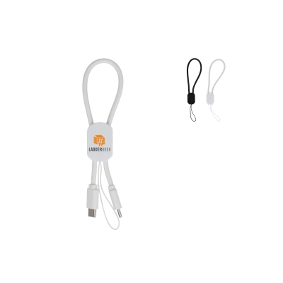 Kabel USB-C wielkości breloczka do kluczy 60 W kolor czarny (LT95663-N0002)
