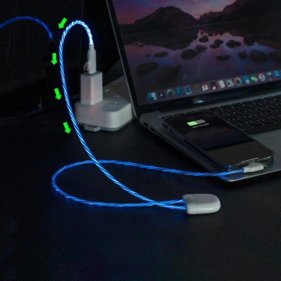 Kabel Xoopar Lighting ICE-C kolor niebieski (LT41019-N0011)