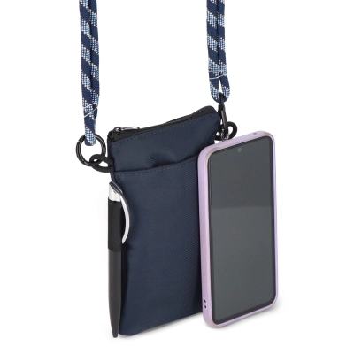Kieszonkowa torba Everyday Essentials z paskiem z paracordu kolor ciemnoniebieski (LT95320-N0010)