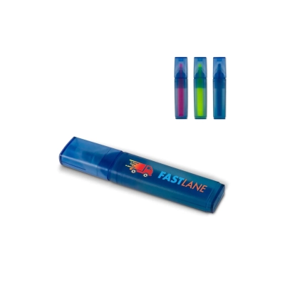 Marker z plastiku z recyklingu kolor niebieski / różowy (LT81286-N1176)