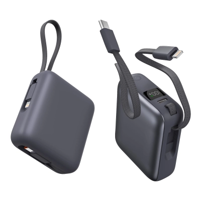 Nova Powerbank 22,5 W Power Delivery z wbudowanymi kablami 10 000 mAh
