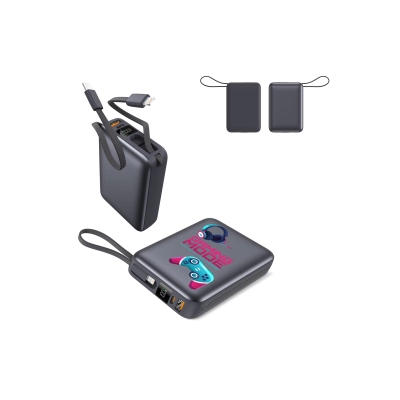 Nova Powerbank 22,5 W Power Delivery z wbudowanymi kablami 20000 mAh