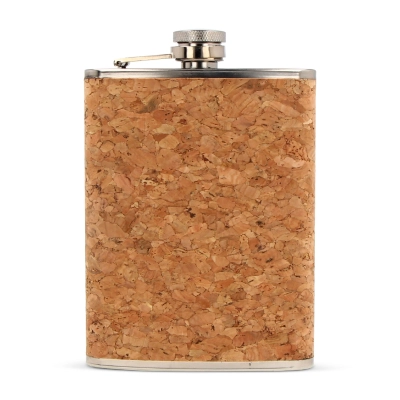 Piersiówka z korkiem 220ml kolor naturalny (LT93088-N0094)