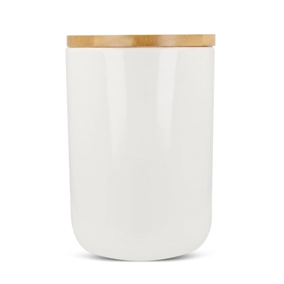 Pojemnik Ceramic & Bamboo 900ml kolor biały (LT95430-N0001)