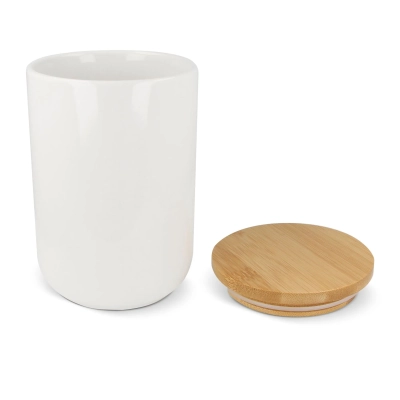 Pojemnik Ceramic & Bamboo 900ml kolor biały (LT95430-N0001)