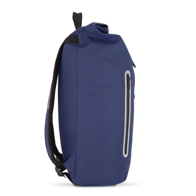 Powlekany PU plecak R-PET 600D o pojemności 20 l kolor ciemnoniebieski (LT95357-N0010)