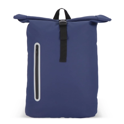 Powlekany PU plecak R-PET 600D o pojemności 20 l kolor ciemnoniebieski (LT95357-N0010)