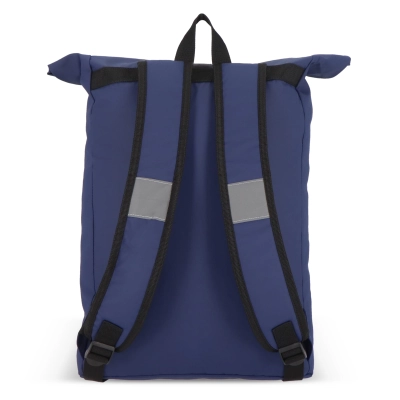 Powlekany PU plecak R-PET 600D o pojemności 20 l kolor ciemnoniebieski (LT95357-N0010)
