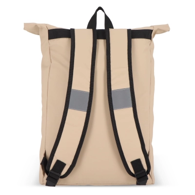 Powlekany PU plecak R-PET 600D o pojemności 20 l kolor ecru (LT95357-N0054)