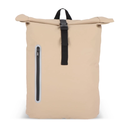 Powlekany PU plecak R-PET 600D o pojemności 20 l kolor ecru (LT95357-N0054)