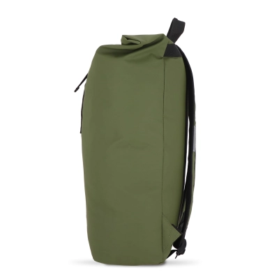 Powlekany PU plecak R-PET 600D o pojemności 20 l kolor oliwkowa zieleń (LT95357-N0043)