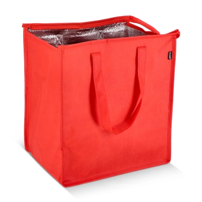 R-PET Torba chłodząca z włókniny 33 x 25,5 x 37 cm 75 g/m² kolor czerwony (LT95391-N0021)