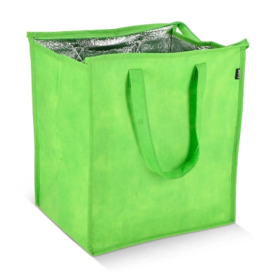 R-PET Torba chłodząca z włókniny 33 x 25,5 x 37 cm 75 g/m² kolor jasnozielony (LT95391-N0032)
