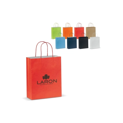 Średnia torba papierowa Eco 120g/m² kolor pomarańczowy (LT91717-N0026)