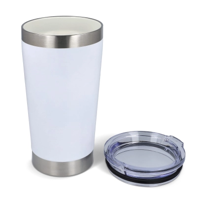 T-ceramic Kubek termiczny z pokrywką Cango 500ml kolor biały (LT98724-N0001)