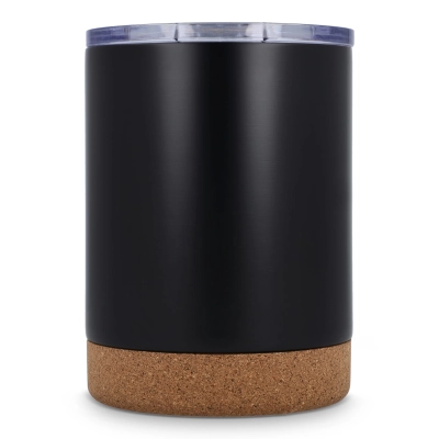 T-ceramic Kubek termiczny z pokrywką Lena 350ml kolor czarny (LT98726-N0002)