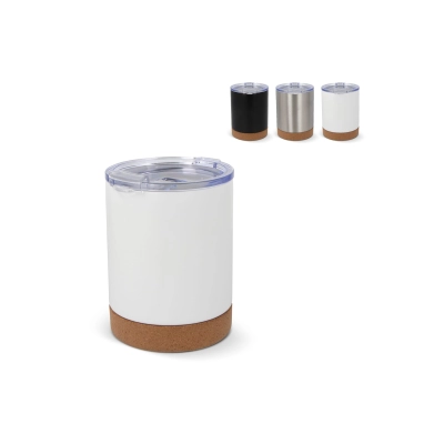 T-ceramic Kubek termiczny z pokrywką Lena 350ml kolor czarny (LT98726-N0002)