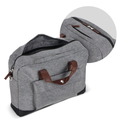 Torba na laptopa/aktówka  Brixton kolor szary / czarny (LT91297-N6102)