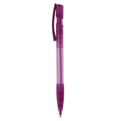 Transparentny długopis Nash kolor transparentny / purpurowy (LT80802-N0472)
