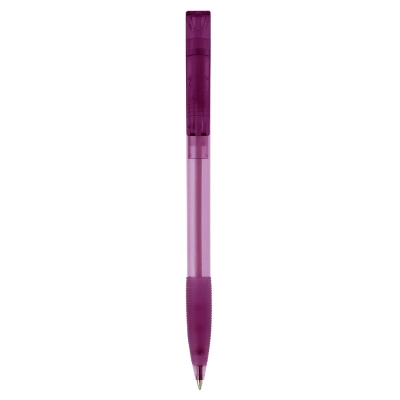 Transparentny długopis Nash kolor transparentny / purpurowy (LT80802-N0472)