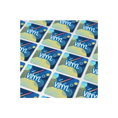 Vinyl Sticker Kwadratowy 20x20mm kolor złoty (LT99152-N0006)