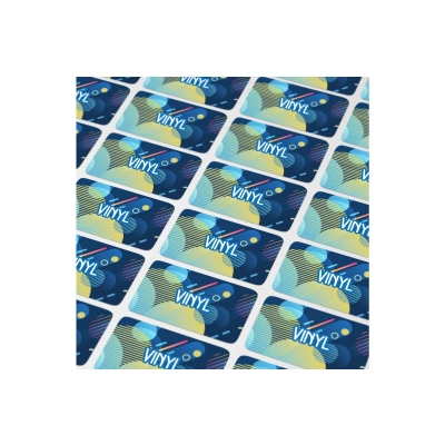 Vinyl Sticker Prostokątny 20x10mm kolor srebrny (LT99142-N0005)