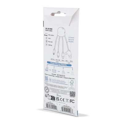 Xoopar Eco Octopus Kabel do ładowania Ocean Bound Plastic kolor czarny (LT41023-N0002)