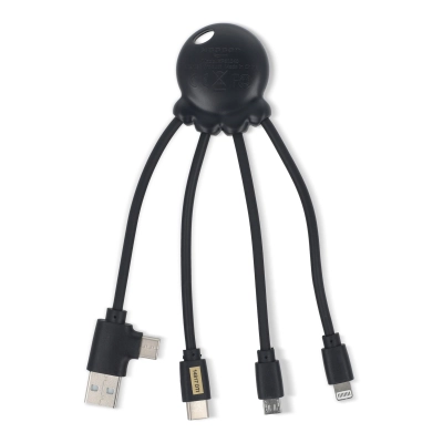 Xoopar Eco Octopus Kabel do ładowania Ocean Bound Plastic kolor czarny (LT41023-N0002)
